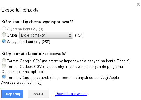 eksport-kontaktow